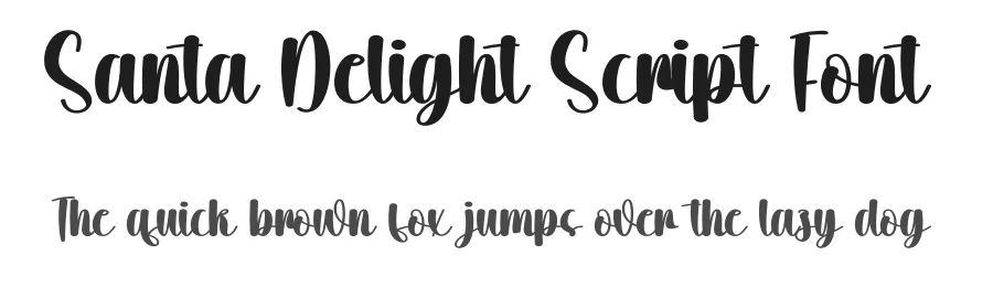 Santa Delight Script Font by creativeletter — Script Handwritten Font