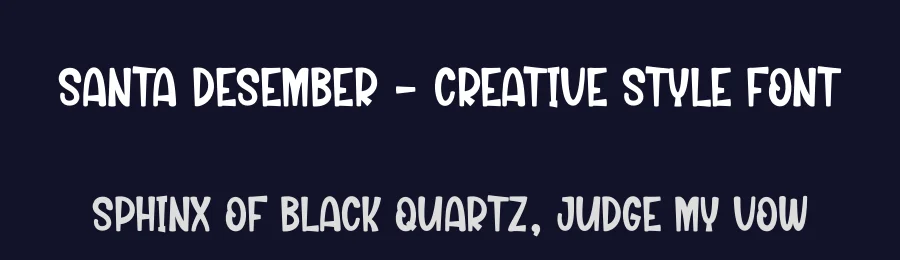 Santa Desember – Creative Style Font by creativeletter — Display Font — thumbnail 2