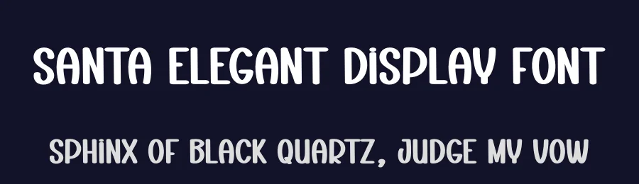 Santa Elegant Display Font by creativeletter — Display Font — thumbnail 2