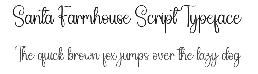 Santa Farmhouse Script Typeface by andikastudio — Script Handwritten Font