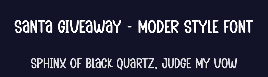 Santa Giveaway – Moder Style Font by creativeletter — Display Font — thumbnail 2