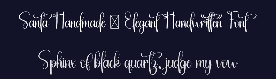 Santa Handmade – Elegant Handwritten Font by freshtypeink — Script Handwritten Font — thumbnail 2