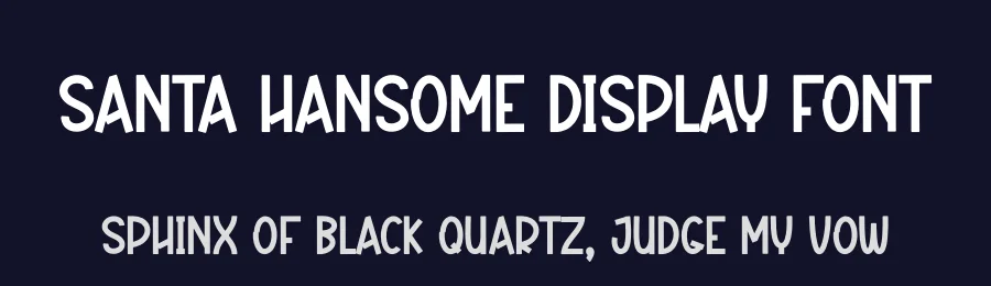 Santa Hansome Display Font by andikastudio — Display Font — thumbnail 2