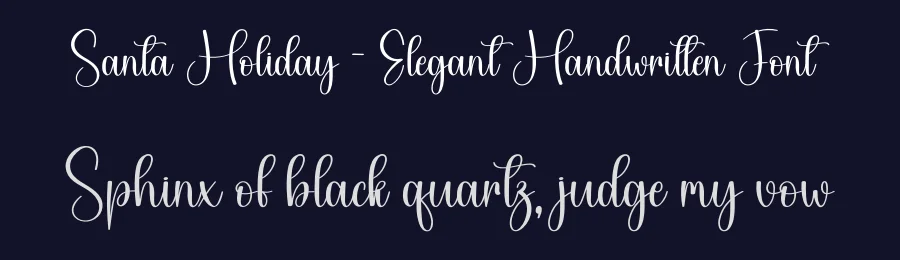 Santa Holiday – Elegant Handwritten Font by creativeletter — Script Handwritten Font — thumbnail 2