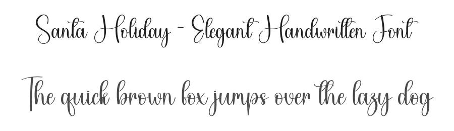 Santa Holiday – Elegant Handwritten Font by creativeletter — Script Handwritten Font