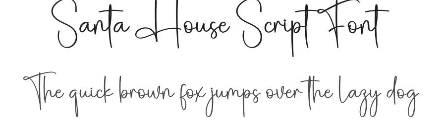 Santa House Script Font by creativeletter — Script Handwritten Font