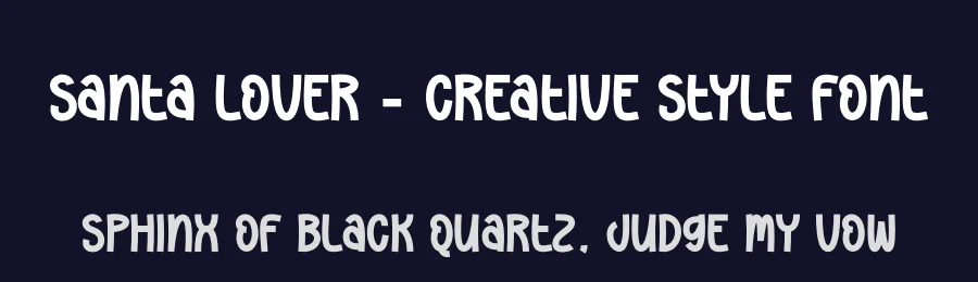 Santa Lover – Creative Style Font by creativeletter — Display Font — thumbnail 2