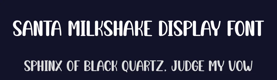 Santa Milkshake Display Font by creativeletter — Display Font — thumbnail 2