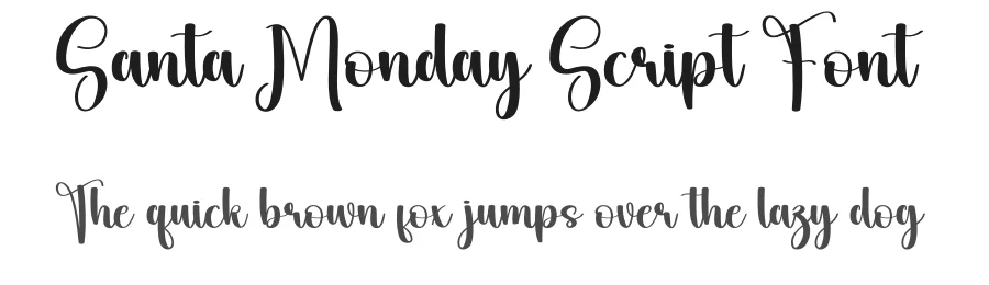 Santa Monday Script Font by andikastudio — Script Handwritten Font