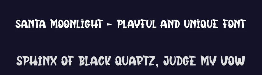 Santa Moonlight – Playful And Unique Font by creativeletter — Display Font — thumbnail 2