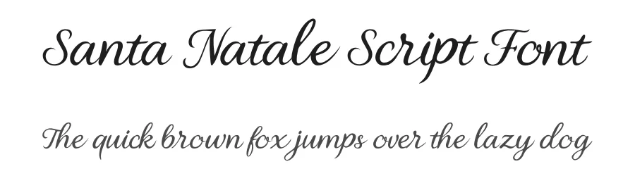 Santa Natale Script Font by Kong Font — Script Handwritten Font