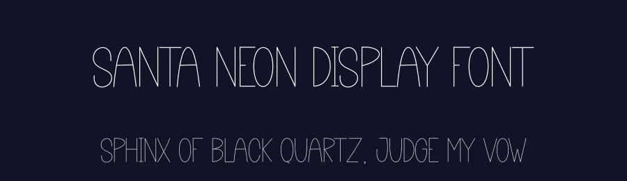 Santa Neon Display Font by creativeletter — Display Font — thumbnail 2