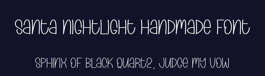 Santa Nightlight Handmade Font by creativeletter — Display Font — thumbnail 2