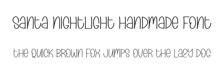 Santa Nightlight Handmade Font by creativeletter — Display Font