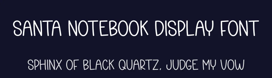 Santa Notebook Display Font by andikastudio — Display Font — thumbnail 2