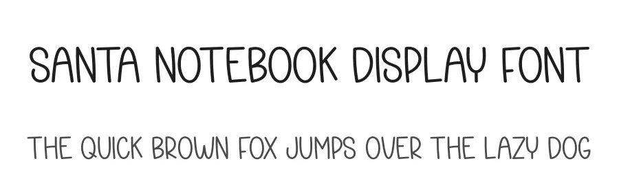 Santa Notebook Display Font by andikastudio — Display Font