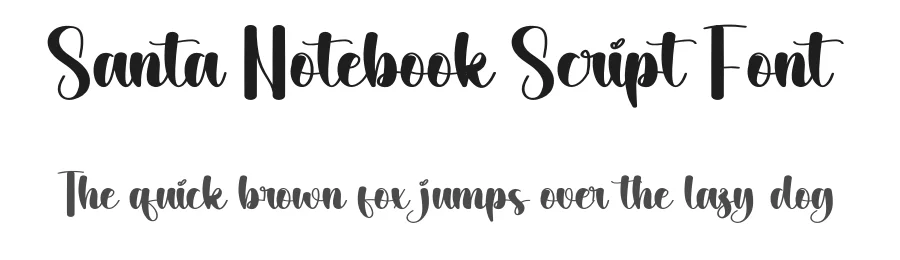 Santa Notebook Script Font by creativeletter — Script Handwritten Font