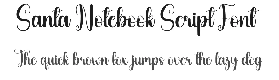 Santa Notebook Script Font by creativeletter — Script Handwritten Font