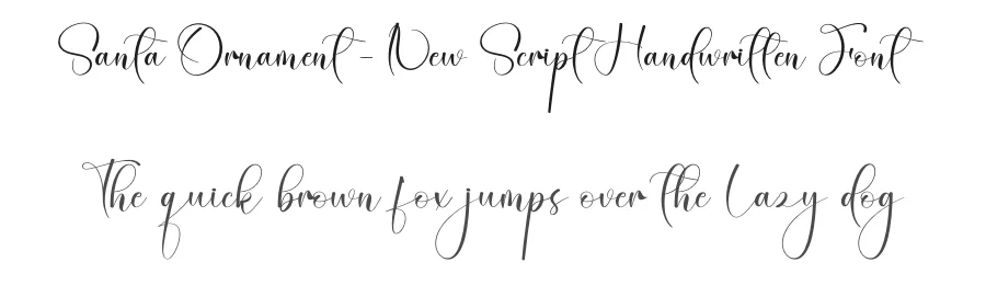 Santa Ornament – New Script Handwritten Font by creativeletter — Script Handwritten Font