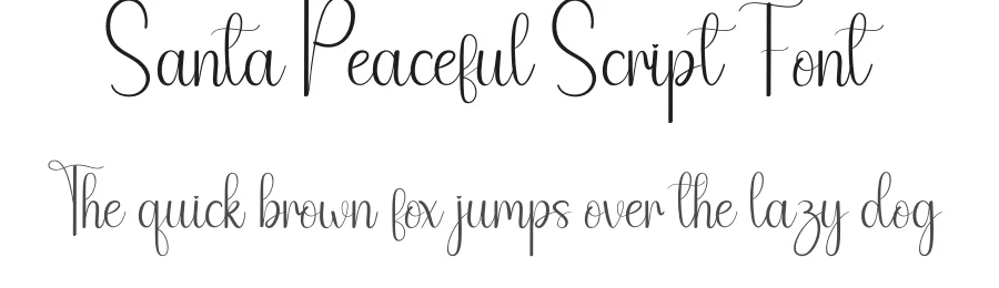 Santa Peaceful Script Font by andikastudio — Script Handwritten Font