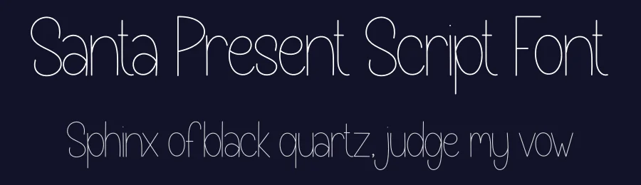 Santa Present Script Font by creativeletter — Display Font — thumbnail 2