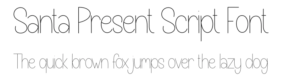 Santa Present Script Font by creativeletter — Display Font
