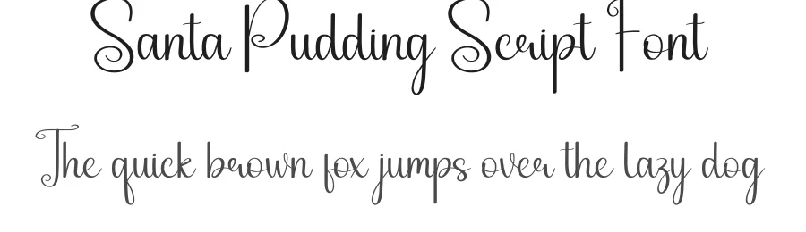 Santa Pudding Script Font by andikastudio — Script Handwritten Font