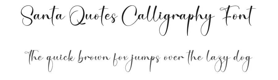 Santa Quotes Calligraphy Font by creativeletter — Script Handwritten Font
