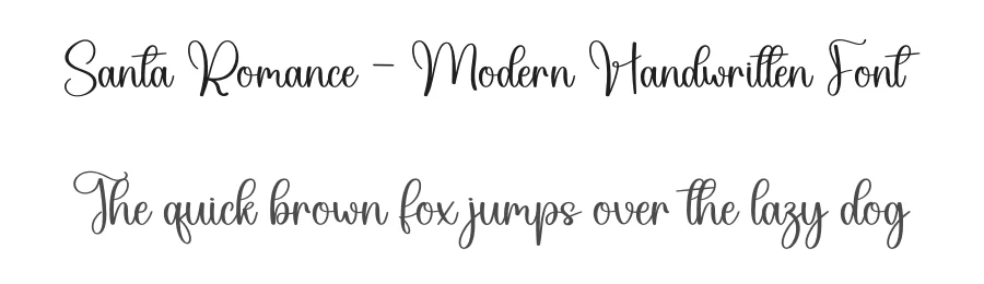 Santa Romance – Modern Handwritten Font by creativeletter — Script Handwritten Font