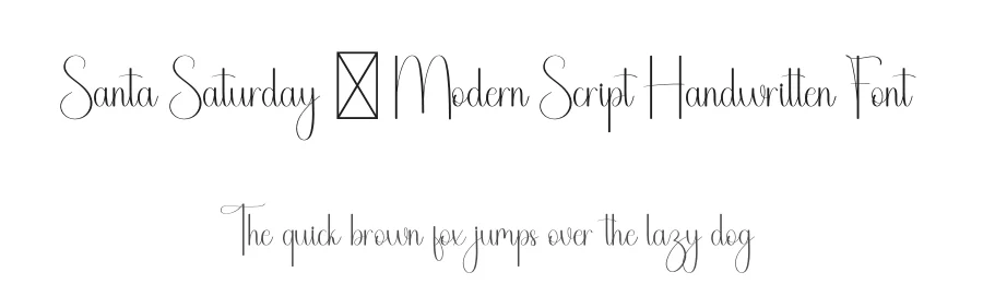 Santa Saturday – Modern Script Handwritten Font by freshtypeink — Script Handwritten Font