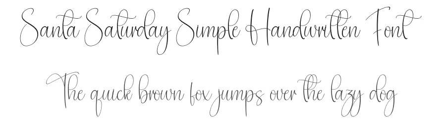 Santa Saturday Simple Handwritten Font by creativeletter — Script Handwritten Font