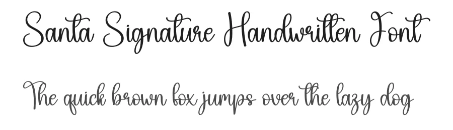 Santa Signature Handwritten Font by creativeletter — Script Handwritten Font