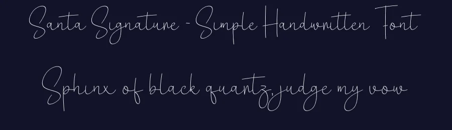 Santa Signature – Simple Handwritten Font by creativeletter — Script Handwritten Font — thumbnail 2