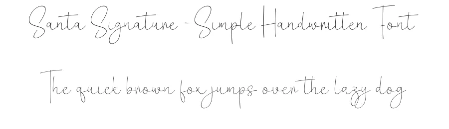 Santa Signature – Simple Handwritten Font by creativeletter — Script Handwritten Font