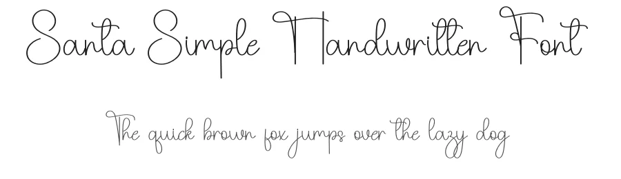 Santa Simple Handwritten Font by freshtypeink — Script Handwritten Font