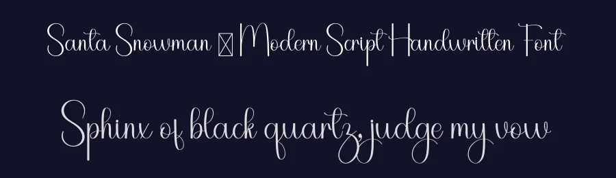 Santa Snowman – Modern Script Handwritten Font by freshtypeink — Script Handwritten Font — thumbnail 2