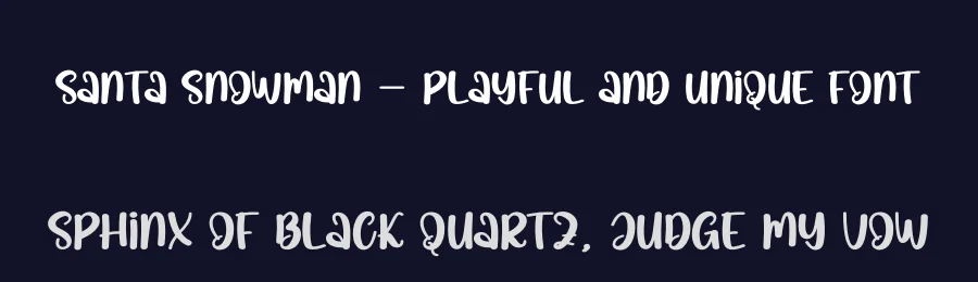 Santa Snowman – Playful And Unique Font by creativeletter — Display Font — thumbnail 2