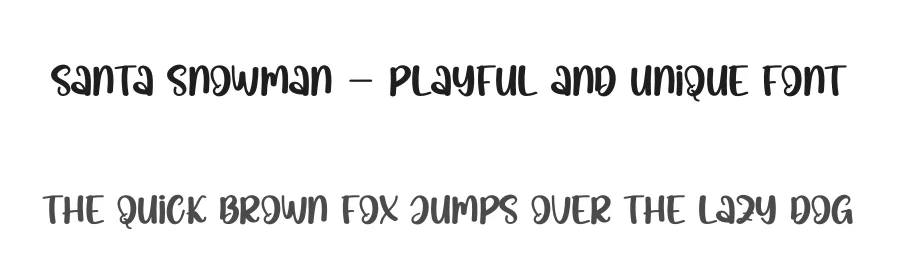 Santa Snowman – Playful And Unique Font by creativeletter — Display Font