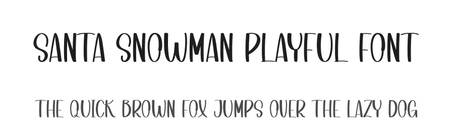 Santa Snowman Playful Font by andikastudio — Script Handwritten Font