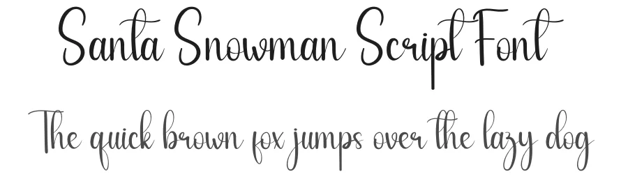Santa Snowman Script Font by andikastudio — Script Handwritten Font