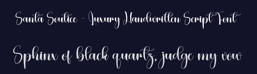 Santa Soutice – Luxury Handwritten Script Font by creativeletter — Script Handwritten Font — thumbnail 2