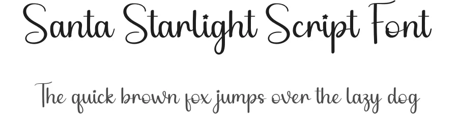 Santa Starlight Script Font by andikastudio — Script Handwritten Font