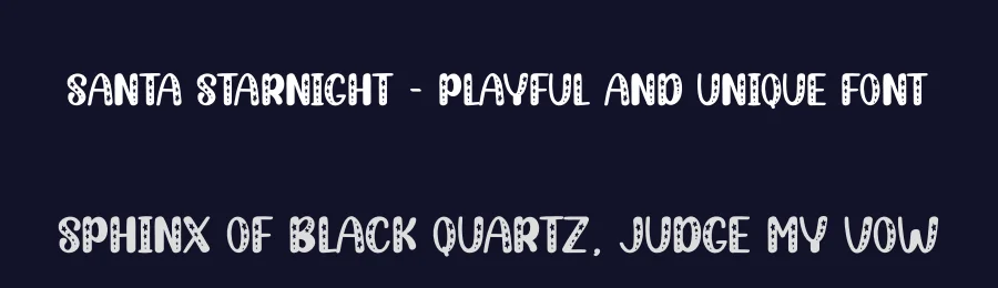 Santa Starnight – Playful And Unique Font by creativeletter — Display Font — thumbnail 2