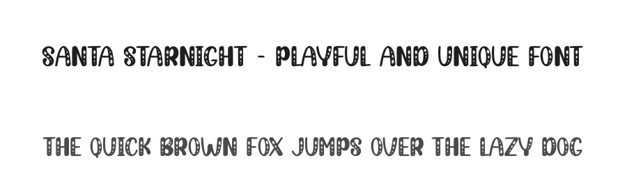 Santa Starnight – Playful And Unique Font by creativeletter — Display Font