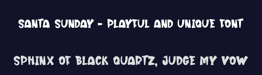 Santa Sunday – Playful And Unique Font by creativeletter — Display Font — thumbnail 2