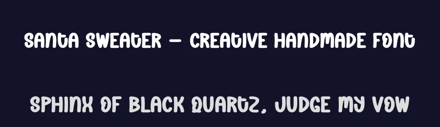 Santa Sweater – Creative Handmade Font by creativeletter — Display Font — thumbnail 2