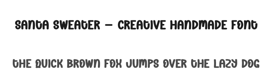 Santa Sweater – Creative Handmade Font by creativeletter — Display Font