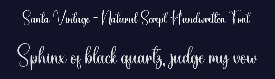 Santa Vintage – Natural Script Handwritten Font by creativeletter — Script Handwritten Font — thumbnail 2
