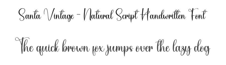 Santa Vintage – Natural Script Handwritten Font by creativeletter — Script Handwritten Font