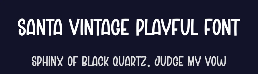 Santa Vintage Playful Font by creativeletter — Display Font — thumbnail 2